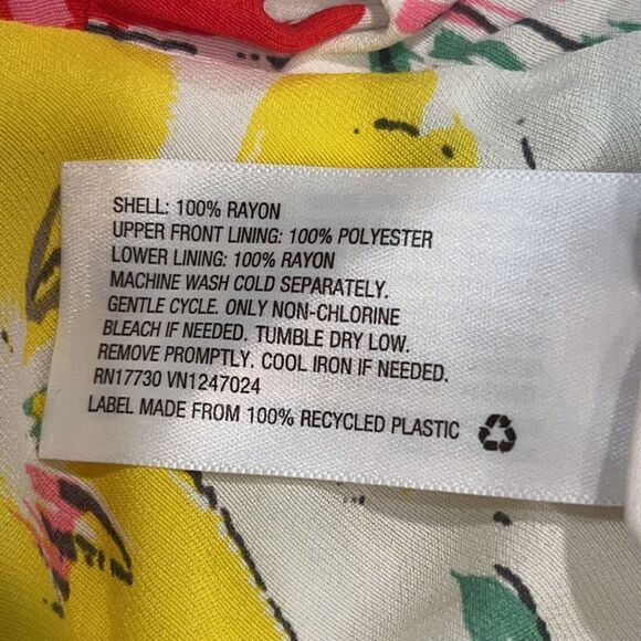 NWT RIXO For Target Floral Mock Neck Cascade Dress Size 8 - Picture 15 of 16